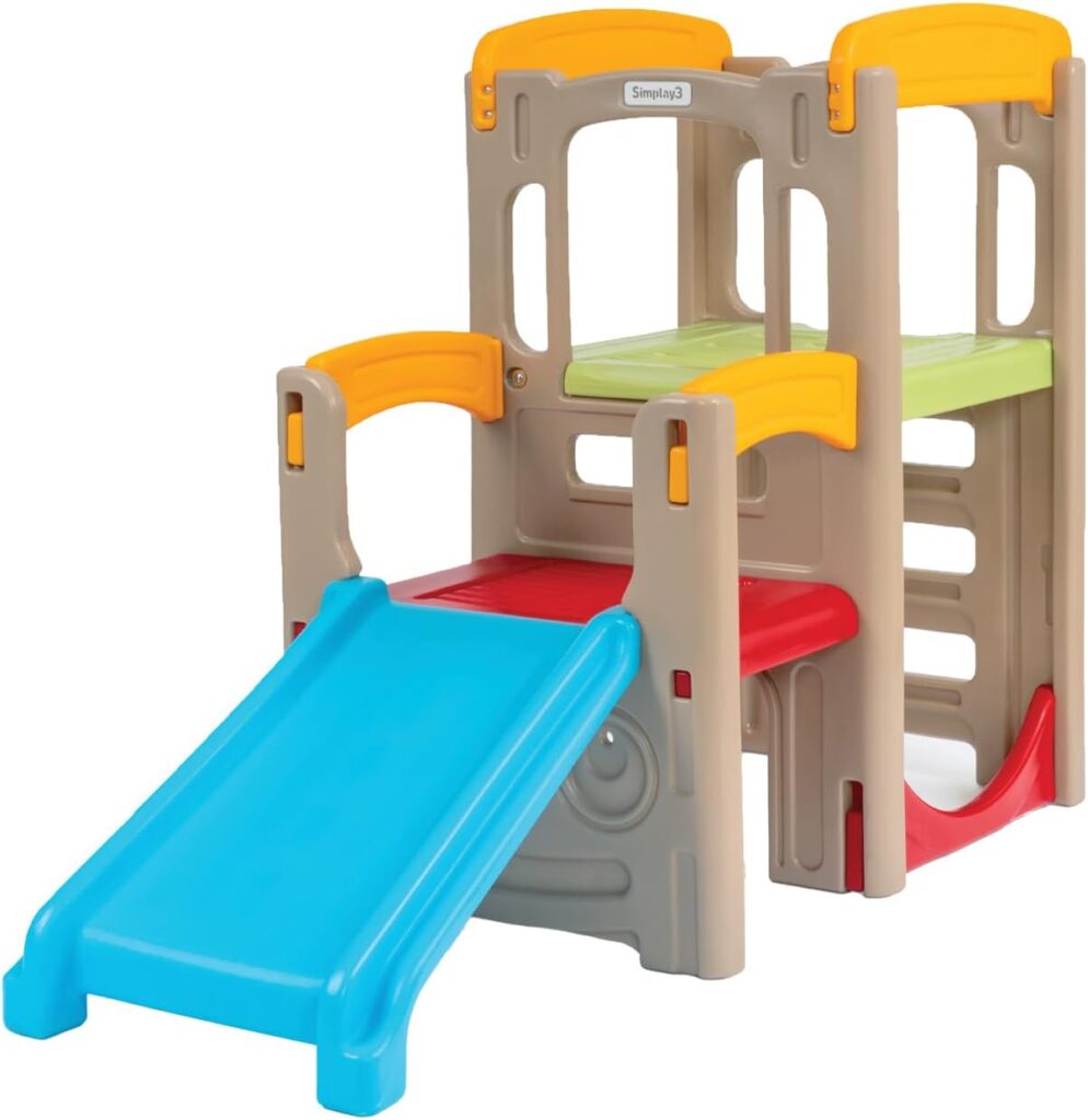 Simplay3 Young Explorers Adventure Climber - Indoor Outdoor Crawl Climb Drive Slide, Year-Round Playset for Children