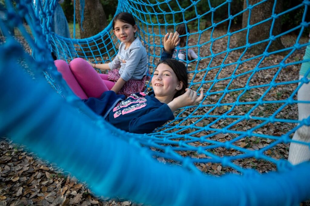 bintiva Outdoor Playground Rope Tunnel - Suspension Crawl Bridge for Children of All Ages