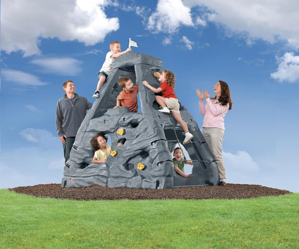 Step2 Skyward Summit for Kids, Climbing Wall Playset for Toddlers, Ages 4 –8 Years Old, Easy to Assemble Kids Outdoor Playground for Backyard