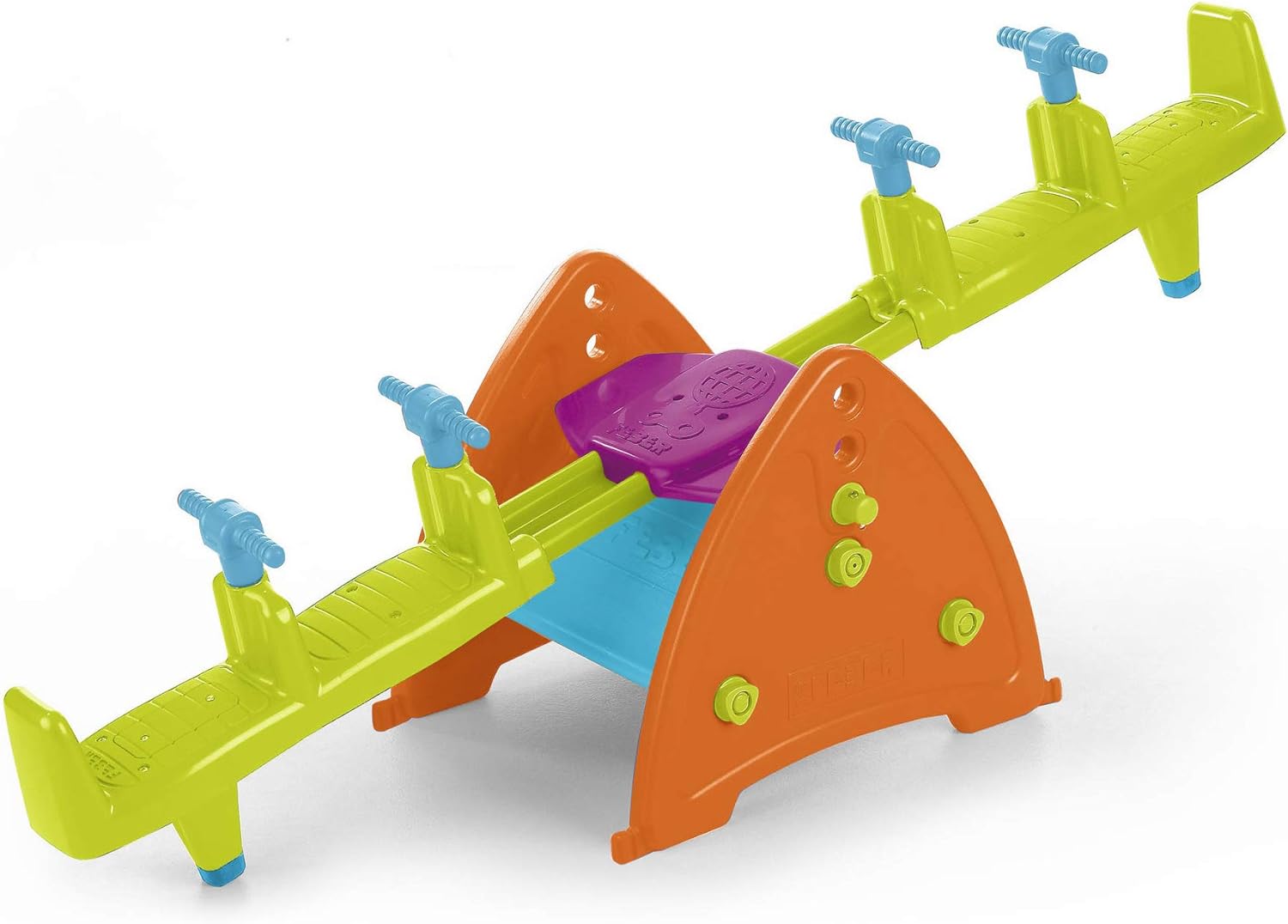 ECR4Kids Quad Seesaw Teeter-Totter for 4 Kids - Sturdy and Durable for Home, Daycare or Preschool Use, Large