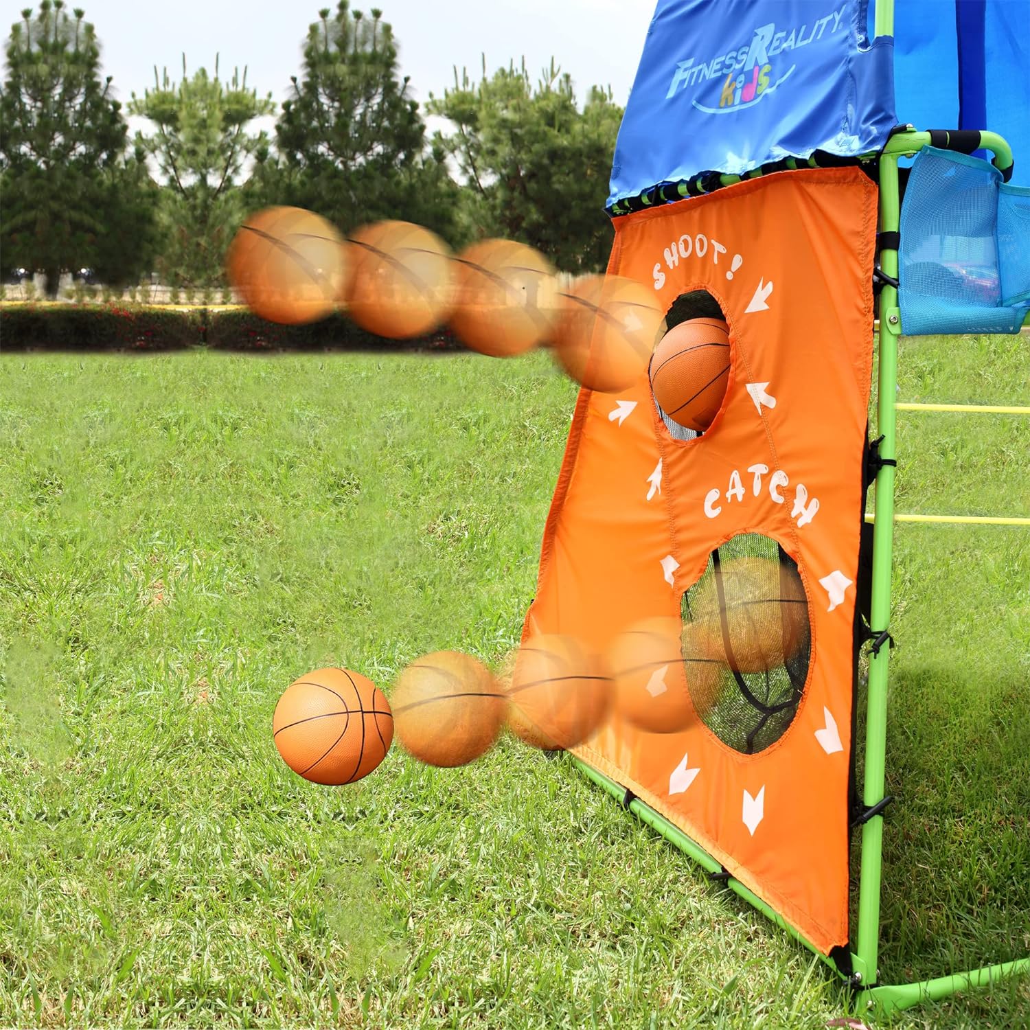 Fitness Reality Kids Explorer Adventure Climbing Fort with Platform, Playground Slide and Play Tent, Outdoor Jungle Gym for Backyard, Kids Ages 3-10 (8631)