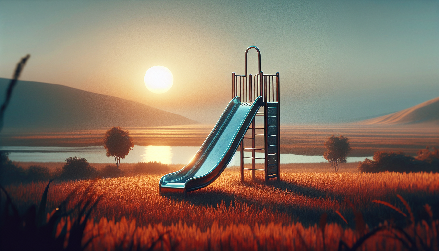 Is There A Metal Playground Slide Near Aron Beauregard?