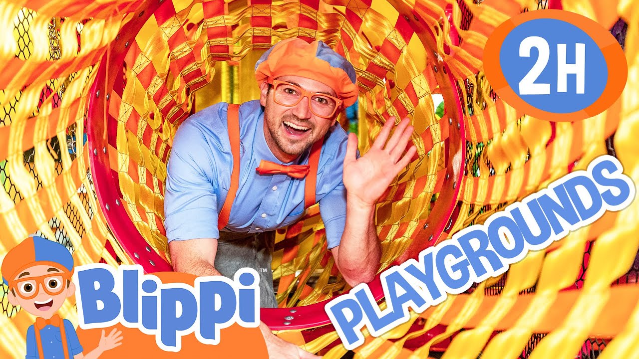 Blippis Visits Kidsville Indoor Playground! 2 Hours of Blippi Episodes for Kids