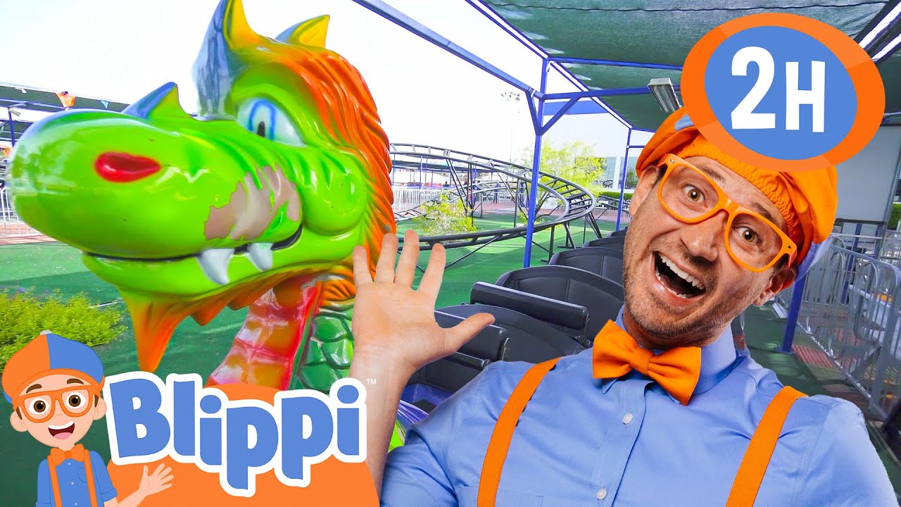 Blippi Visits an Amusement Park! | Blippi - Kids Playground | Educational Videos for Kids
