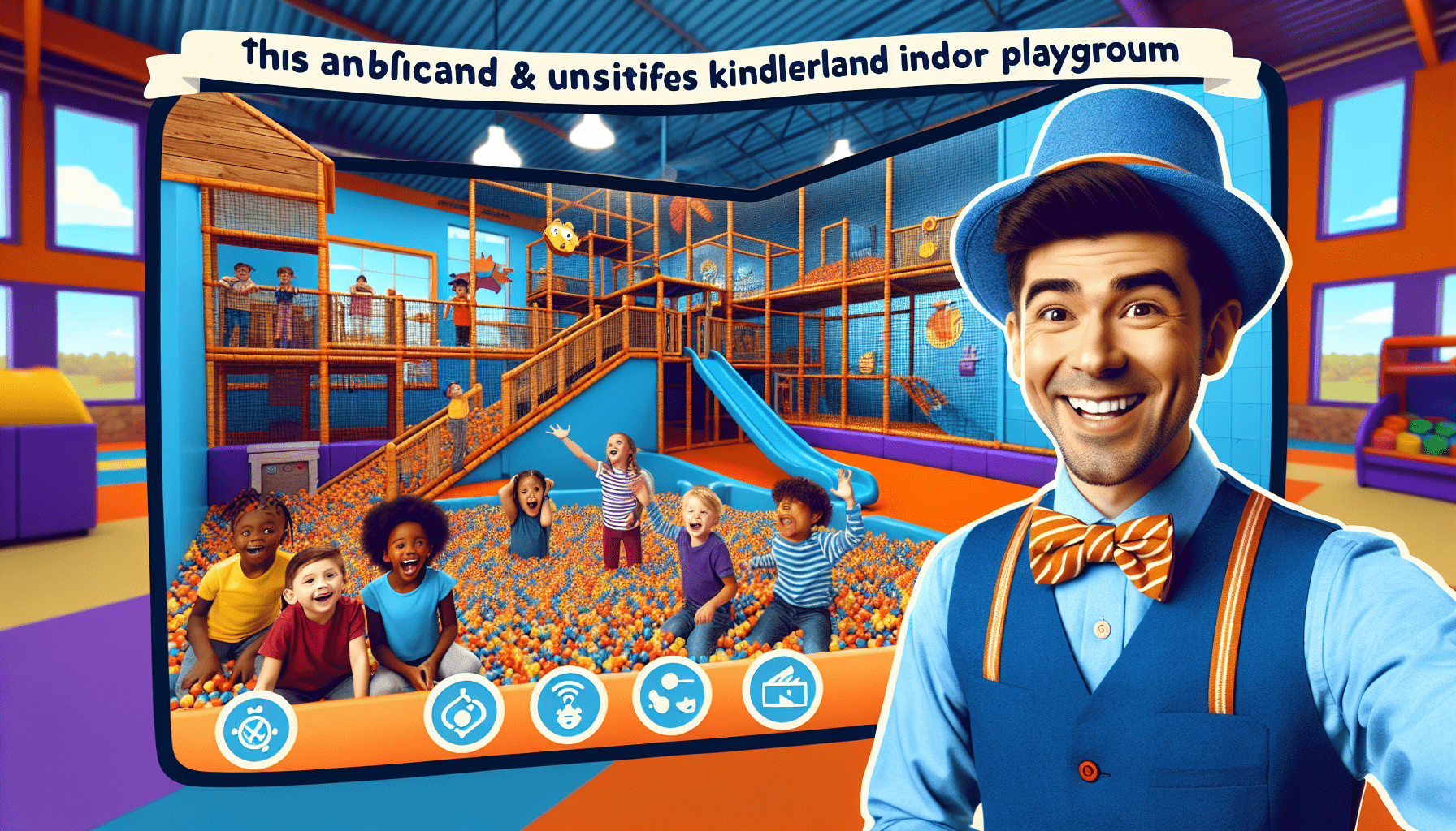 Blippi Visits Kinderland Indoor Playground! | Blippi | Educational Videos for Kids