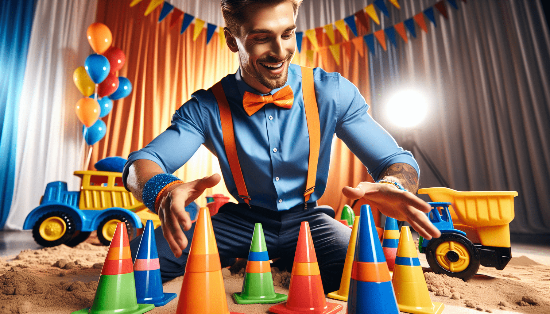Blippi Plays with Construction Cones!! | Blippi - Kids Playground | Educational Videos for Kids