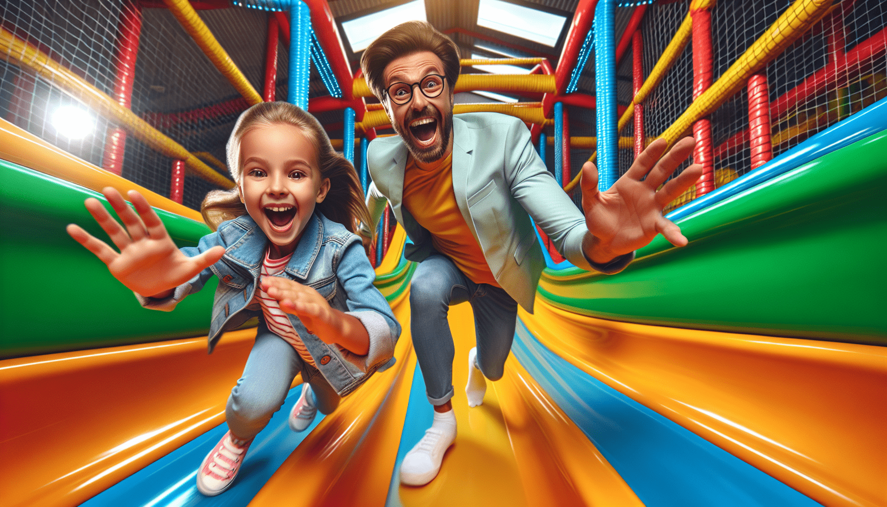 Blippi  Layla Have a Slide Race in an Indoor Playground! | Blippi Full Episodes