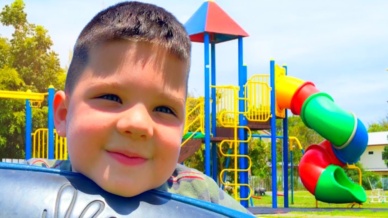 BEST OUTDOOR PLAYGROUND FOR KIDS! Caleb  Mommy Pretend Play at the BEST Park EVER!