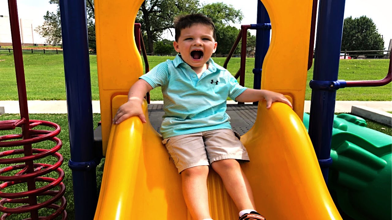 BEST OUTDOOR PLAYGROUND FOR KIDS! Caleb  Mommy Pretend Play at the BEST Park EVER!