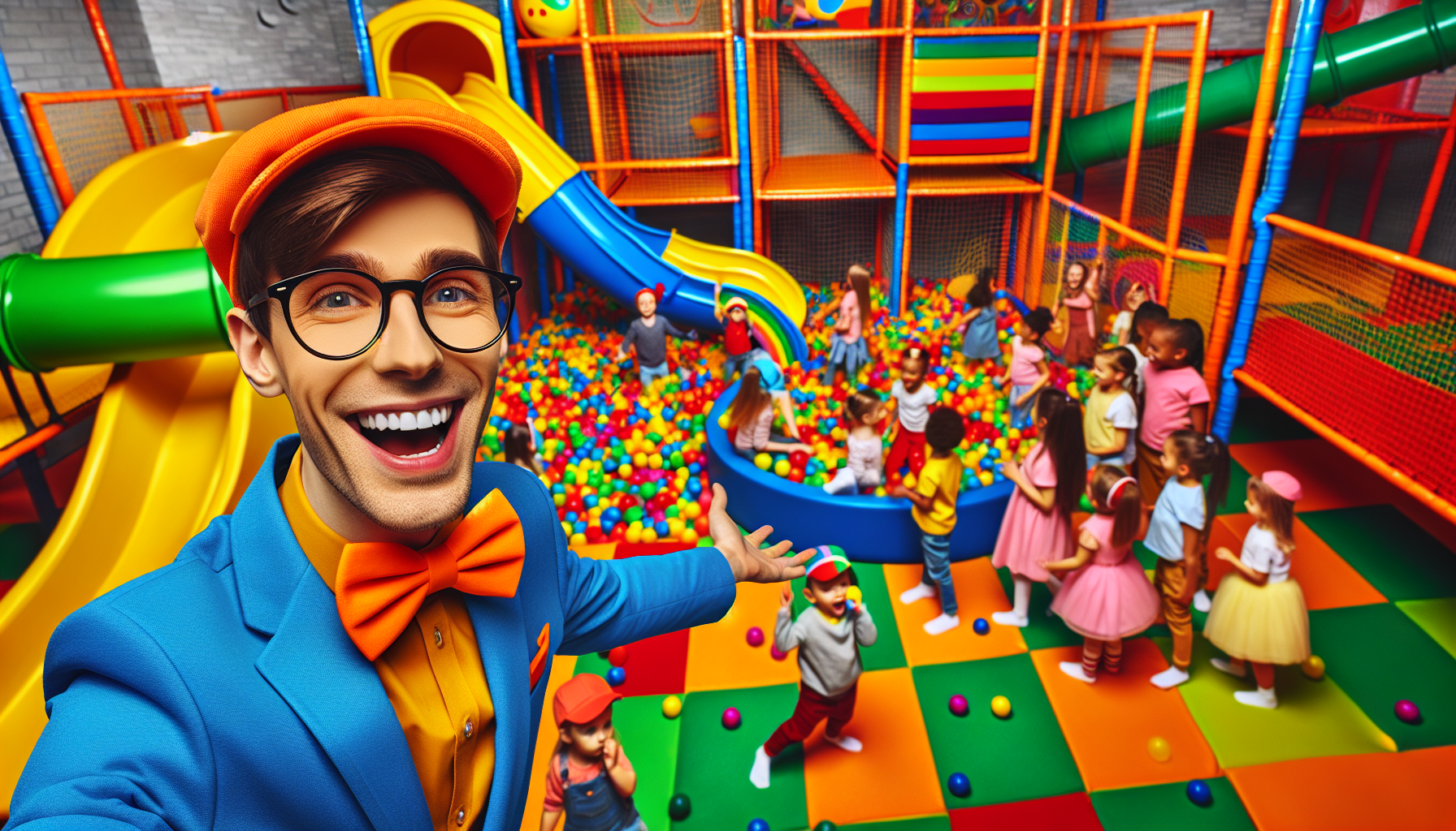 Blippi at the Indoor Playground to Learn Colors | Educational Videos for Toddlers