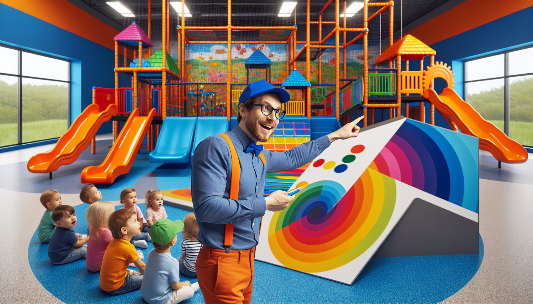 Blippi at the Indoor Playground to Learn Colors | Educational Videos for Toddlers