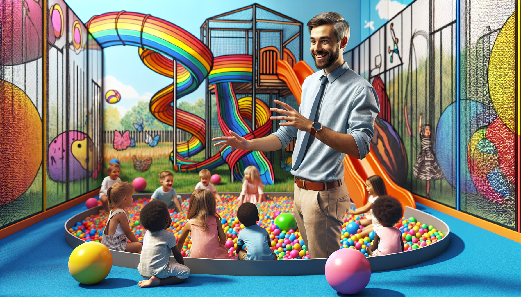 Blippi at the Indoor Playground to Learn Colors | Educational Videos for Toddlers