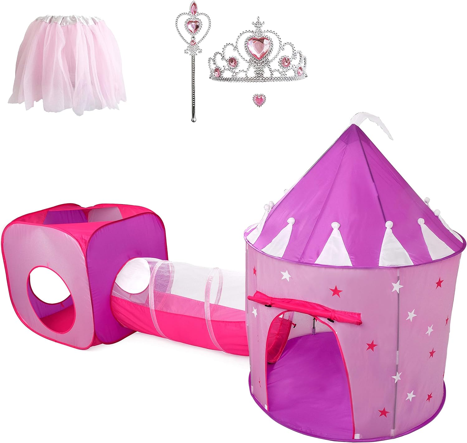 Gift for Toddler Boys  Girls, Ball Pit, Play Tent and Tunnels for Kids, Best Birthday Gift for 3 4 5 Year Old Pop Up Baby Play Toy, Target Game w/ 4 Darts Indoor  Outdoor