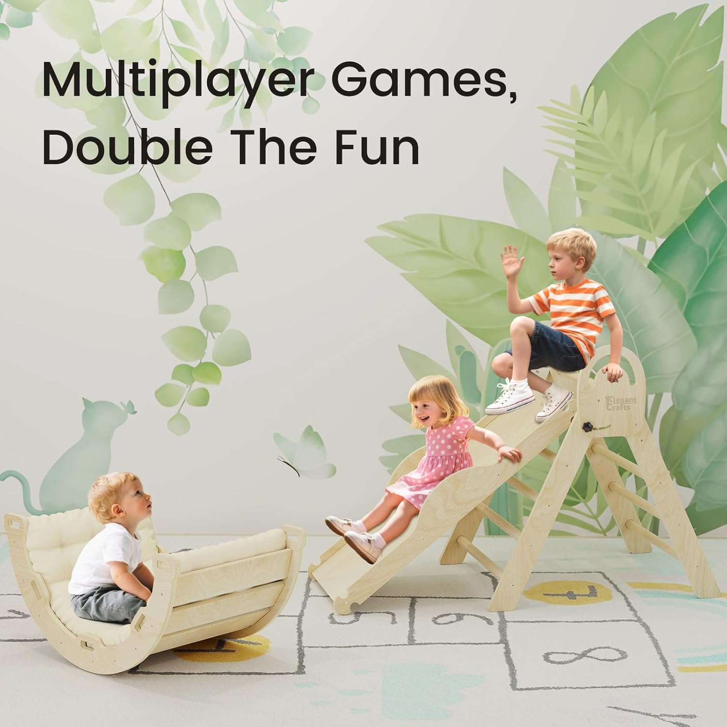 Pikler Triangle Set with Cushion, Montessori Climbing Set, Indoor Climb Toys, Indoor Playground Jungle Gyms, 9 Combinations Climbing Toy Set for Toddler, Baby, Kids 1-4 Pikler Triangle Set with Cushion, Montessori Climbing Set, Indoor Climb Toys, Indoor Playground Jungle Gyms, 9 Combinations Climbing Toy Set for Toddler, Baby, Kids 1-4