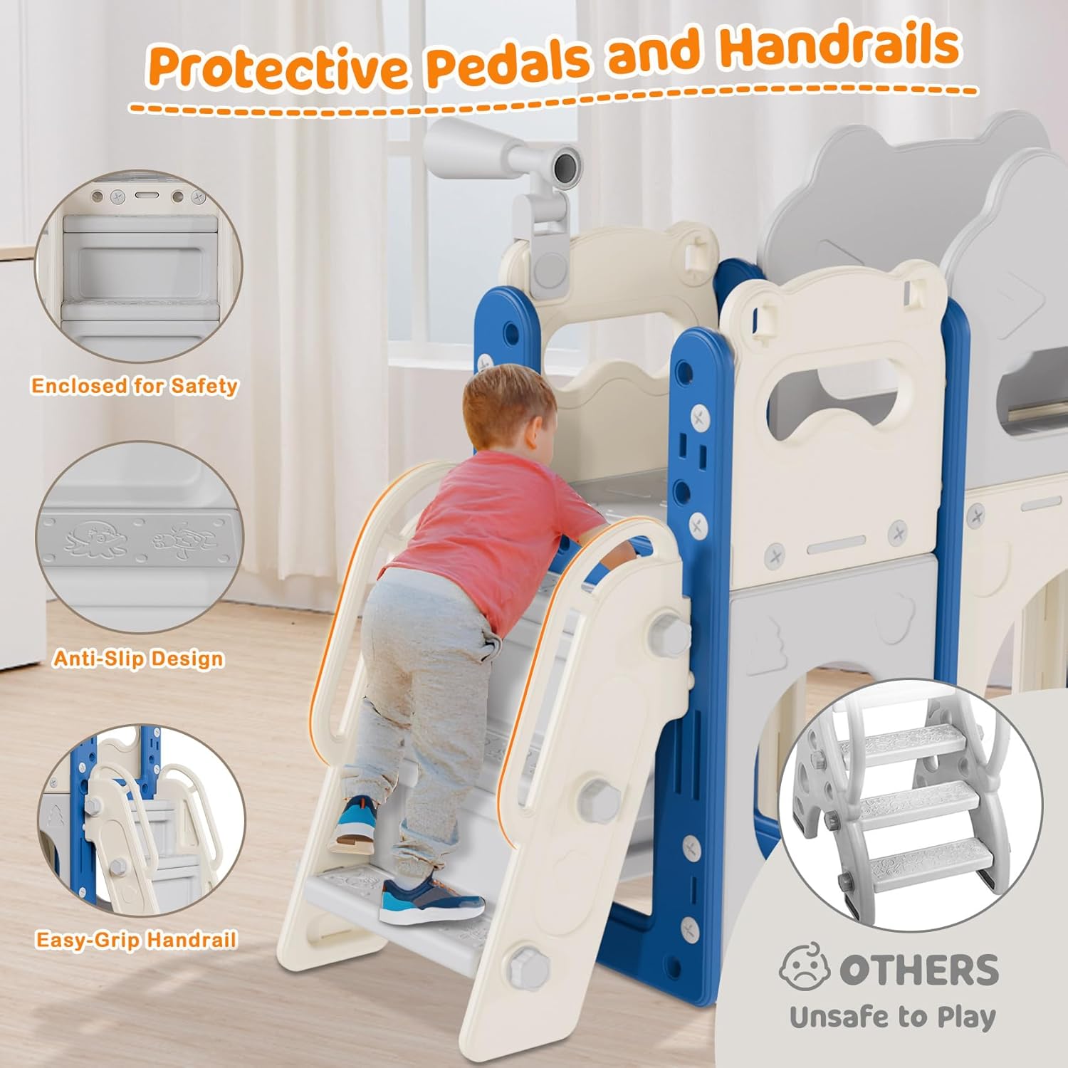 Babytronic Toddler Slide Set, 8 in 1 Kids Slide with Climber, Indoor Outdoor Slide for Toddlers Age 1-3, Toddler Playset with Basketball Hoop and Tunnel, Toddler Indoor Outdoor Playground (WhiteGray) Babytronic Toddler Slide Set, 8 in 1 Kids Slide with Climber, Indoor Outdoor Slide for Toddlers Age 1-3, Toddler Playset with Basketball Hoop and Tunnel, Toddler Indoor Outdoor Playground (WhiteGray)