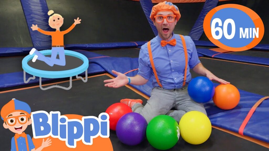 Blippi Visits An Indoor Trampoline Park and Learns Colors  More! | Educational Videos for Kids