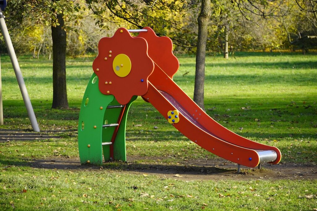 Is There A Metal Playground Slide Near Aron Beauregard? Is There A Metal Playground Slide Near Aron Beauregard?